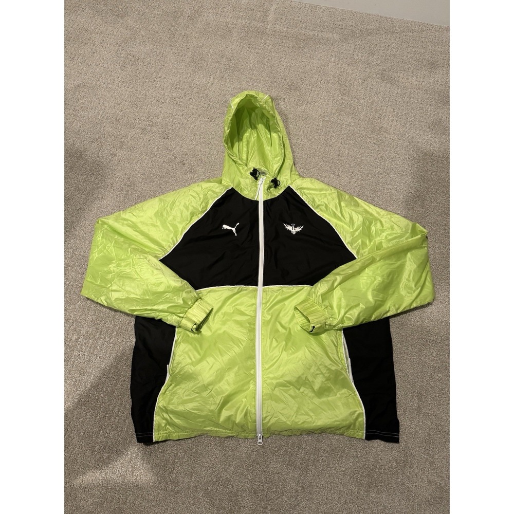 Puma Mens XL LaMelo Ball Melo Woven Dime Windbreaker Jacket Green 537104-01